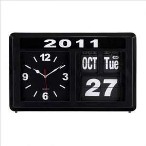  Retro Auto Flip Clock With Month Day and Year Black