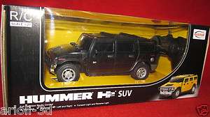 Realistic HUMMER H2 SUV BLACK TRUCK 127 RADIO REMOTE CONTOL RASTAR 