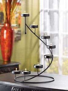 Black Modern Art Deco Spiral Staircase Candle holder  