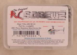 Align T Rex 450 V2 Stainless Steel Screw Kit (200+)  