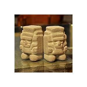  NOVICA Ceramic statuettes, Tlaloc, God of Rain (pair 