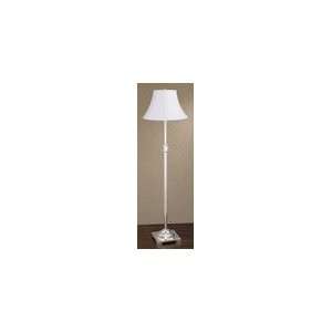 State Street Collection 1 Light Swing Arm Floor Lamp with Calais White 
