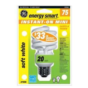  10 each GE Spiral Instant On Compact Fluorescent Bulb 