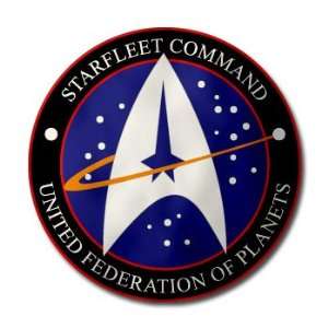  STARFLEET COMMAND   STAR TREK   CHROME   Sticker Decal 