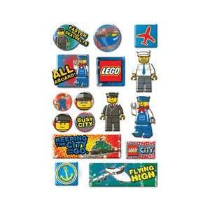  Lego Epoxy Stickers, City Transportation/Phrase Arts 