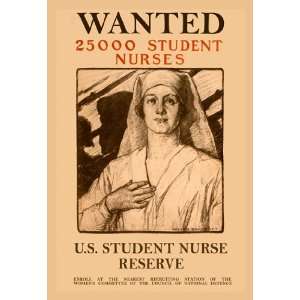 Wanted 25,000 Student Nurses 24X36 Giclee Paper