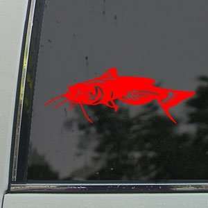  CATFISH Red Decal Truck Bumper Window Vinyl Red Sticker 