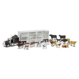   Tractor Trailer with 14 Head of Cattle   143 scale Toys & Games