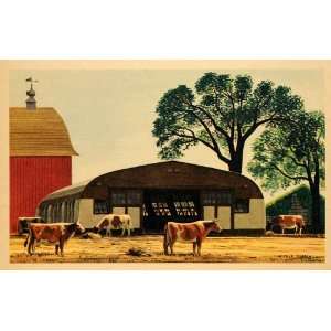   Cattle Agriculture Farming Livestock Art   Original Color Print Home