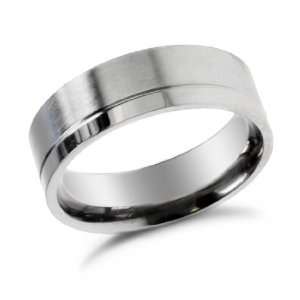  Brushed Stainless Steel Wedding Band Ring, 10 Jewelry