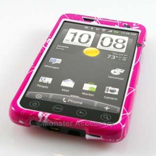 Pink ButterflyHard Case Phone Cover HTC EVO 4G Sprint  