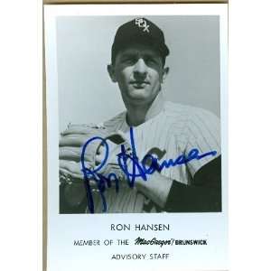 Ron Hansen Autographed/Hand Signed MacGregor Advisory Staff postcard 