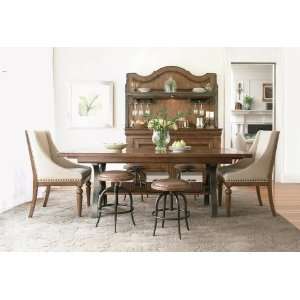  New Lou Rectangular Trestle Dining Table   Metal Legs by 