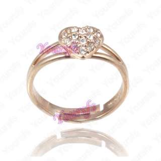   Use Swarovski Crystal Heart Love Wedding Ring Size8# R056R1