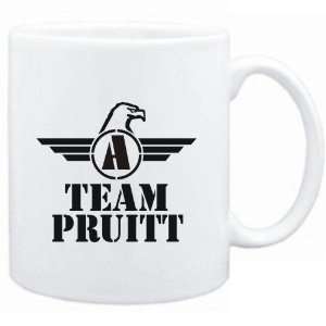  Mug White  Team Pruitt   Falcon Initial  Last Names 