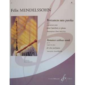   Paroles V.4 for Oboe and Piano Felix Mendelssohn  Books