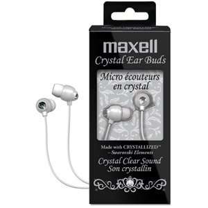  Maxell CEB White Crystal Earphone. CRYSTAL EARBUDS WHITE 