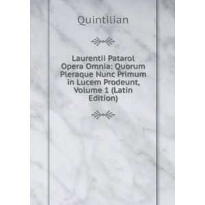   Prodeunt, Volume 1 (Latin Edition) Quintilian  Books
