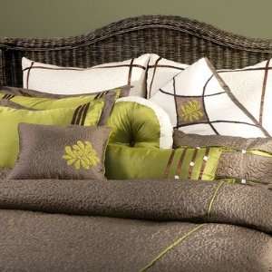Rizzy Home BT 509 Srinagar Bedding Set in Green / Brown  