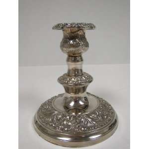  Silver Repousse Candlestick