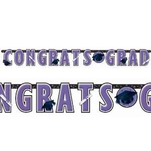  Lets Party By Amscan Congrats Grad Purple Graduation Giant 