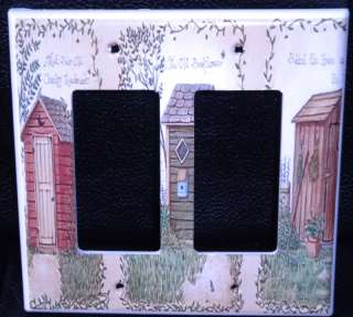 Linda Spivey OUTHOUSES DOUBLE GFI OUTLET COVER Decor  
