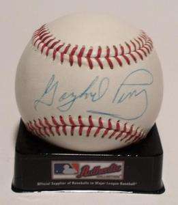 GAYLORD SPITBALL PERRY Signed STAT BALL Baseball w/COA HOFer 2xCY 
