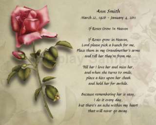 Poem For Loss Of Grandmother Personalized Memorial  