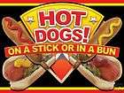 Carnival Food Sign  Hot Dog Corn Dog Sign Decal Graphic