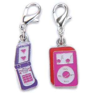  CLIP ITZ CHARMS 2/PKG  PLAYER & CELL PHONE Arts 