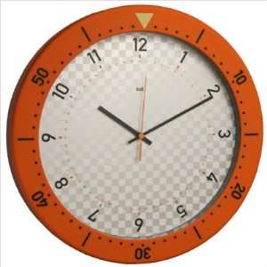  Bai Design 925.SOW Speedmaster Wall Clock in Orange/White 