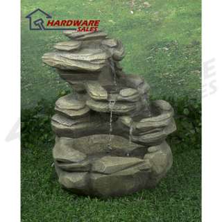 Astonica 40208229 LED Lighted Cascading River Rock Fountain  