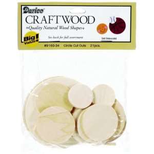    Darice 9160 34 Big Value Wood Cutout, Circle Arts, Crafts & Sewing