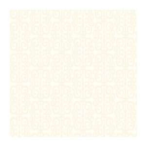   Wallcoverings PX8915 Color Expressions Scroll Wallpaper, White Pearl