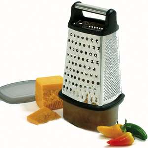   325 Stainless Steel 4 Sided Grater with Catcher 028901003258  