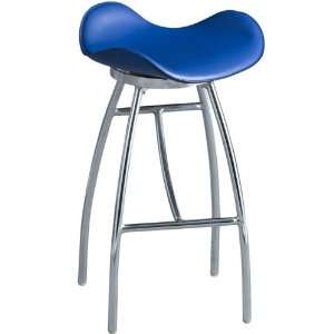  Spider Backless Counter Stool Blue Chrome