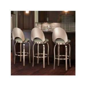 Trica Champagne Brushed Steel Pure Mint Champagne Bar Stool in Brushed 