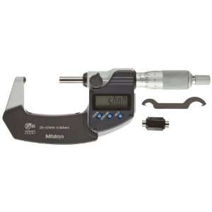 Mitutoyo 395 274 Spherical LCD Face Micrometer, Ratchet Stop, 75 100mm 
