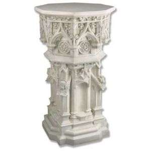 44 MARBLE* CATHEDRAL STATUE PEDESTAL, (CHALICE CO.)  