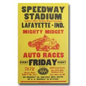  1952 Speedway Stadium Lafayette Midget Racing Program 