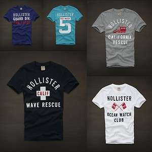New 2012 Hollister Men TIDE BEACH Short Sleeve Graphic T Shirt 