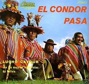 LUCHO CAVOUR El condor pasa ERNESTO BOLIVIA FOLK NM LP  