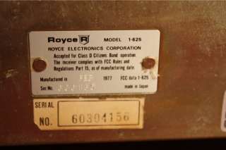 Vintage Royce 1 625 XL Module Transceiver CB Radio  