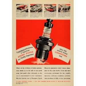   Ad Champion Spark Plugs Alfa Romeo Studebaker Race   Original Print Ad