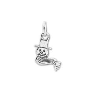   Sterling Silver Snowman Head with Scarf Charm Arts, Crafts & Sewing