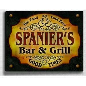  Spaniers Bar & Grill 14 x 11 Collectible Stretched 