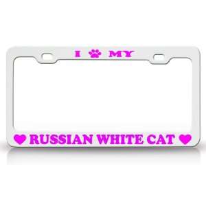  I PAW MY RUSSIAN WHITE Cat Pet Animal High Quality STEEL 