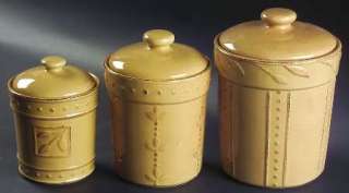 Signature SORRENTO WHEAT (GOLD) 3 Piece Canister Set  