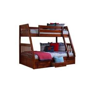  Merlot Twin Over Full Mission Bunk Bed