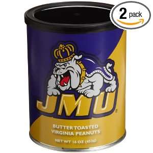 Virginia Diner JMU Buttered Toasted Virginia Peanuts, 16 Ounce Cans 